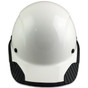 DAX Carbon Fiber Cap Style Hardhat - White ~ Front View ~ With Edge