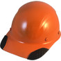 DAX Carbon Fiber Cap Style Hard Hat - Hi Viz Orange ~ Oblique View