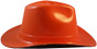 Occunomix Western Cowboy Hard Hats ~ Hi Viz Orange ~ Right Side View