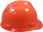 MSA Cap Style Large Jumbo Hard Hats with Fas-Trac Suspensions Hi-Viz Orange ~ Right Side View
