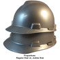 MSA Cap Style Large Jumbo Hard Hats with Fas-Trac Suspensions Silver - Proportions Regular Size vs Jumbo Size