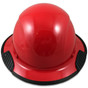 DAX Fiberglass Composite Full Brim Hardhat - Red ~ Front View ~ With Edge
