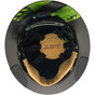 DAX Actual Carbon Fiber Full Brim Hardhat - Green - Ratchet Suspension Detail