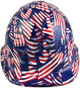 hdhh-1622-CS USA Flag Hydrographic CAP STYLE Hardhats - Ratchet Suspension ~ Front View