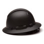 Pyramex #HP54117V Ridgeline Vented Full Brim Style Safety Hardhats with Graphite Pattern - 4 Point Liners  ~ Left Side View