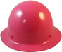 MSA Skullgard Full Brim Hard Hat with FasTrac III Ratchet Liner - Hot Pink ~ Front View