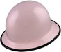 MSA Skullgard Full Brim Hard Hat with FasTrac III Ratchet Liner - Light Pink with Protective Edge ~ Oblique View