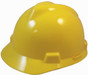 MSA Cap Style Small Hard Hats with Fas-Trac Suspensions Yellow - Oblique View