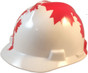 MSA V-Gard Patriotic Hard Hat with Canadian Flag White - Oblique View