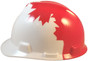 MSA V-Gard Patriotic Hard Hat with Canadian Flag White ~ Left Side View