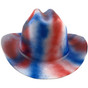 Jackson Stetson Style Safety Helmet - Textured Patriotic Colors - Front View