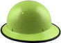 ML-457000-LM SKULLGARD Full Brim Hardhats with FasTrac III Ratchet Liner - Lime ~ Left Side View with Protective Edge