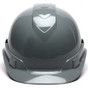 Pyramex Ridgeline Cap Style Hard Hats Gray ~ Front View