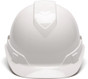 Pyramex #ML-HP44120 RIDGELINE Cap Style Safety Hardhats with RATCHET Liners - White ~ Front View