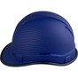 Pyramex #HP4422 Ridgeline Cap Style Safety Hardhats with 4 Point RATCHET Liners - Blue Graphite Pattern with Protective Edge  ~ Left Side View