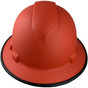 Pyramex #HP56121 RIDGELINE Full Brim Safety Hardhats Red Graphite Pattern ~ Front View with Protective Edge