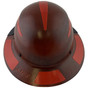 Lift Safety Composite Hardhats - Full Brim Natural Tan Shell with Reflective Red Decal Kit Applied ~ Back View