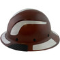 Lift Safety Composite Hardhats - Full Brim Natural Tan Shell with Reflective White Decal Kit Applied ~ Left Side View