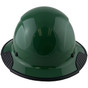 Lift Safety Fiberglass Composite Hard Hat - Full Brim Factory Green with Edge ~ Front View