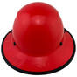 Lift Safety #HDF-20RG Fiberglass Composite Full Brim Hardhat - Factory Red with Optional Edge
Back View