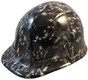 Guns and Skulls Hydro Dipped Hydrographic CAP STYLE Hardhats - Ratchet Liner ~ Oblique View
