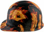 Flaming Aces Design Hydro Dipped Hard Hats, Cap Style Design - Ratchet Liner ~ Left Side View

