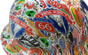 Route 66 Sticker Bomb Hydro Dipped Hard Hats, Full Brim Design ~ Detail