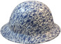 Blue Floral Hydro Dipped Hard Hats Full Brim Style ~ Right Side View
