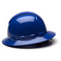 Pyramex #HP54160VRidgeline Vented Full Brim Safety Hardhats Blue - 4 Point Liners ~Left Side View