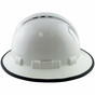 Pyramex #HP54110V Ridgeline Vented Full Brim Safety Hardhats White ~ Left Side View