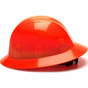 Pyramex# HP24141 4 Point Full Brim Style with RATCHET Suspension Hi-Viz Orange ~  Side View