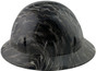 Black and Gold Oil Spill Design Full Brim Style Hydro Dipped Hard Hats
Left Side View