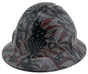 Carbon Fiber and American Flag Design Hydro Dipped Hard Hats Full Brim Style
Right Side Oblique View