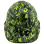 Skater Girl Neon Green Design Cap Style Hydro Dipped Hard Hats
Front View