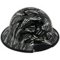 Carbon Fiber Material Hard Hat - Full Brim Hydro Dipped – Covert Flag with Edge Design 
Right Side View