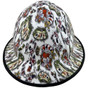Tattoo Envy Design Full Brim Hydro Dipped Hard Hats with Optional Edge 
Front View