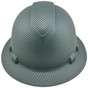 Pyramex Ridgeline Full Brim Hard Hat with Silver Graphite Pattern
Front View
