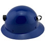 MSA Skullgard Full Brim Hard Hat with FasTrac III Ratchet Suspension - Royal Blue and Light Clip
Left Side View