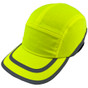 Pyramex Soft Bump Cap (Cap and Insert) - Hi Viz Lime
 Oblique View