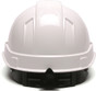 Pyramex #HP46110 RIDGELINE Cap Style Safety Hardhats with 6 point RATCHET Liners - White
 Back View