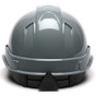 Pyramex #HP46113  RIDGELINE Cap Style Safety Hardhats with 6 point RATCHET Liners – Gray
back