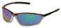 MCR Crews Shock Safety Eyewear with Emerald Green Lens ~ Oblique View