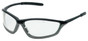 Crews Shock Safety Glasses ~ Onyx Frame with Fog Free Clear Lens