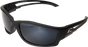 Edge Kazbek Polarized Safety Eyewear with Silver Mirror Lens ~ Oblique View