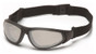 Pyramex XSG Safety Eyewear with Indoor Outdoor Lens~ Oblique View with Strap 