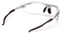 Pyramex Avante Safety Eyewear Silver Frame with Clear Lens ~ Oblique View
