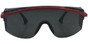 Uvex Astro 3000 Safety Eyewear Red/White/Blue Frame with Smoke Lens ~ Front View