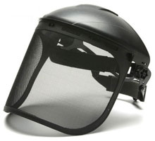 splash safety helmet with shield