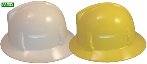MSA Topgard Full Brim Hard Hat Yellow #454712 | AFT Fasteners