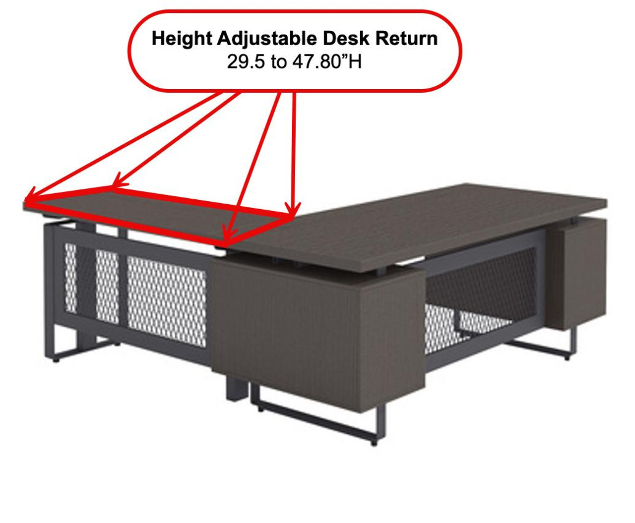 Office Source Palisades Gauntlet Gray Sit-To-Stand Electric